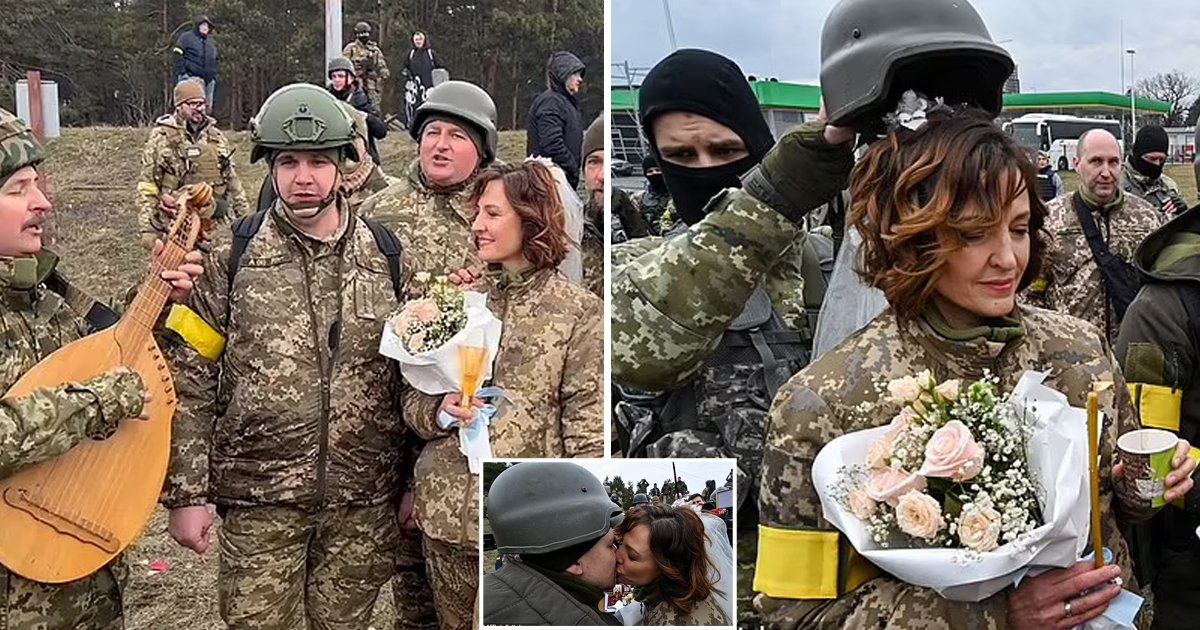 d24.jpg?resize=1200,630 - 'Loving' Couple In Military Uniform Get Married On The War Frontlines Near Kyiv