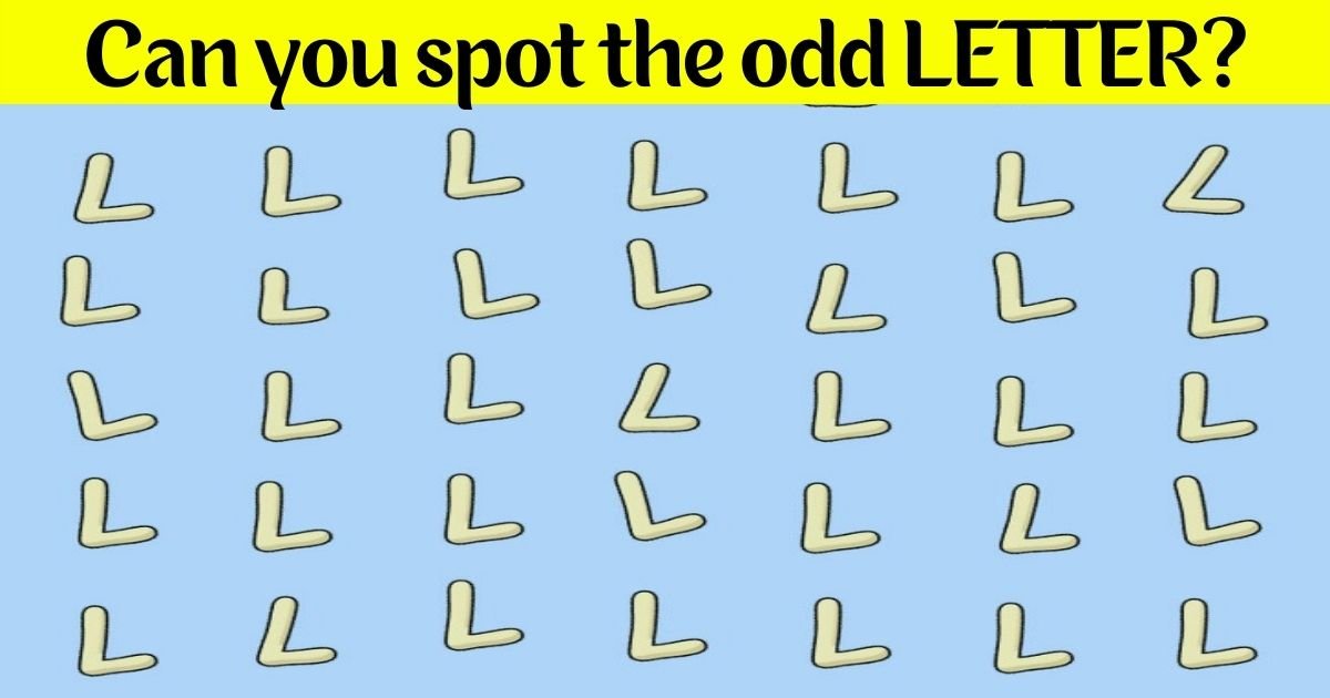 l3.jpg?resize=1200,630 - 9 Out Of 10 People Can't Spot The Odd LETTER In This Tricky Brainteaser! But Can You Find It In 10 Seconds?