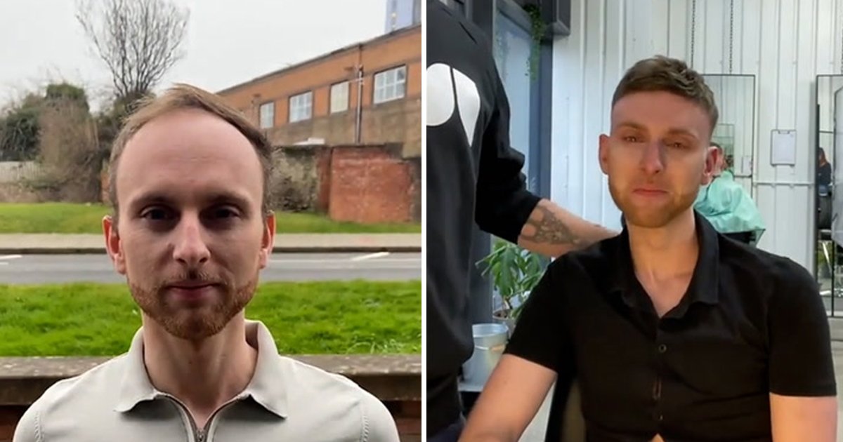 q3 3.jpg?resize=412,232 - Balding Man Breaks Down In Tears As 'Age Defying' Hair Transformation Makes Him Look 20 Years YOUNGER