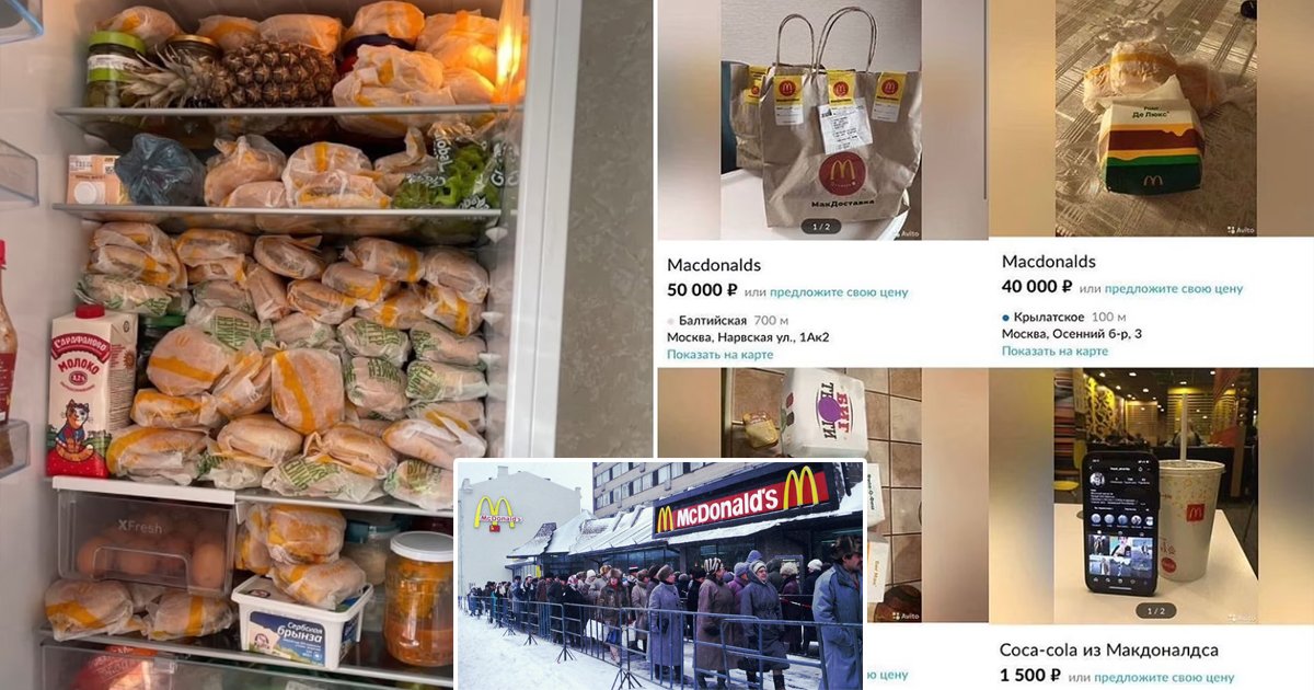 q4 2 3.jpg?resize=412,275 - Russians Are STOCKING Their Fridge With McDonald's As Others Cash In By Selling 'Expensive' Big Mac Meals