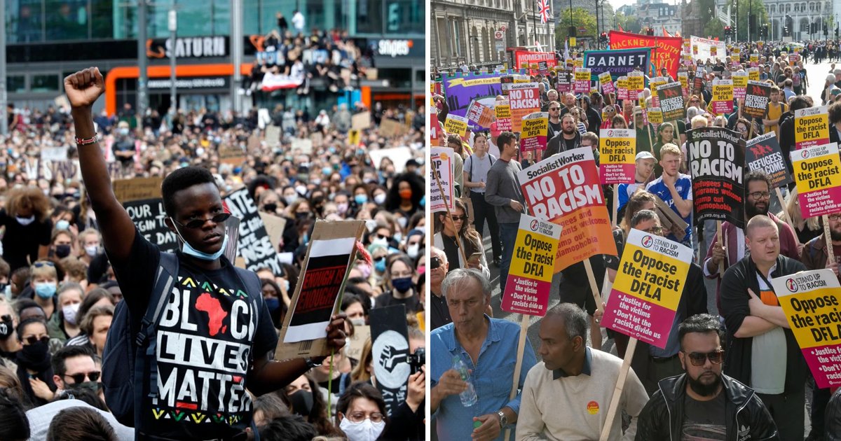 q5 1 7.jpg?resize=412,275 - JUST IN: THOUSANDS Of Protesters Gather For 'Anti-Racism' March After Black Teen 'Strip-Searched' For Smelling Like 'Cannabis'