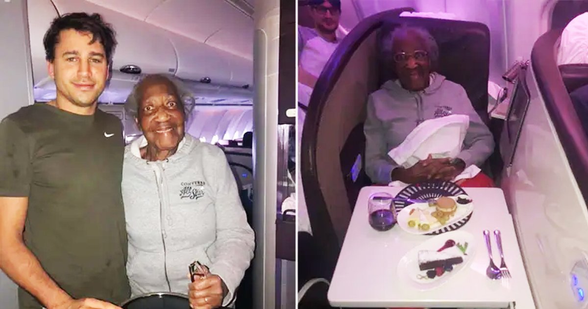 q8 1 2.jpg?resize=1200,630 - Man Gives Up First-Class Seat So 88-Year-Old Woman Can Fulfill Lifelong Dream