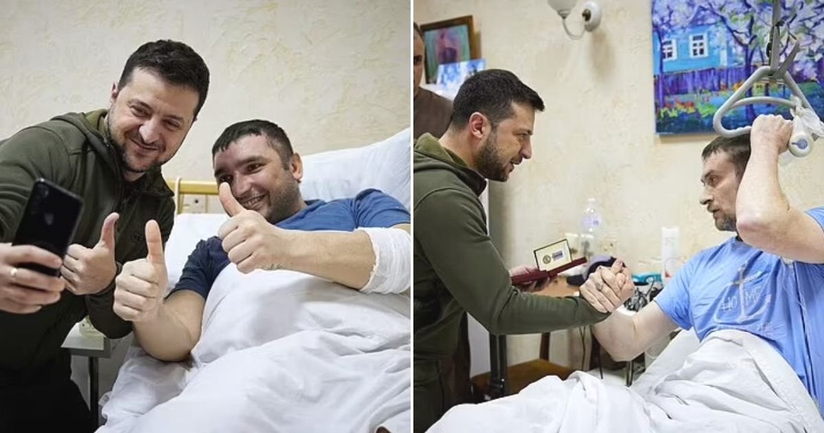 untitled design 17.jpg?resize=412,275 - BREAKING: Ukrainian President Hands Out Medals For Bravery As He Visits Wounded Soldiers In Hospital