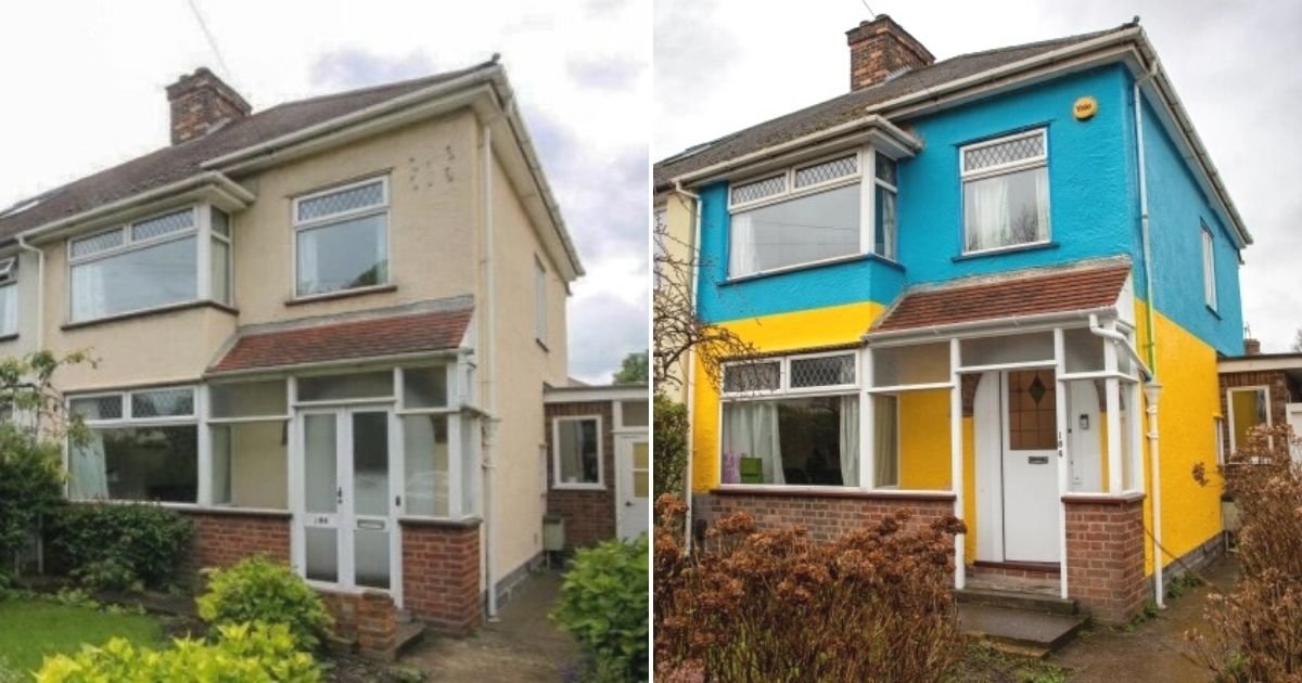 untitled design 75.jpg?resize=412,275 - Couple PAINTS Their House Blue And Yellow To Show Support For Ukraine Amid Russia’s Invasion