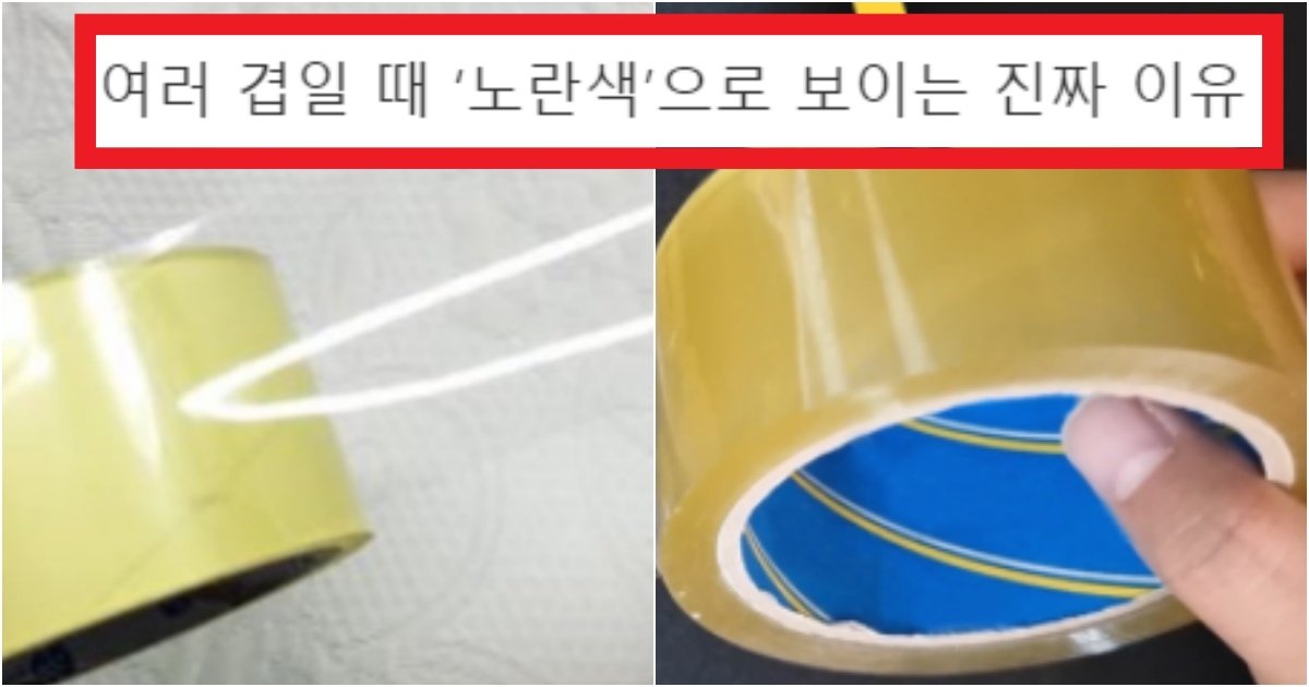 collage 201.jpg?fit=1024%2C538&ssl=1&strip=all - '그냥 노란색 아니야??' 스카치테이프가 여러 겹일 때 '노란색'으로 보이는 놀라운 이유