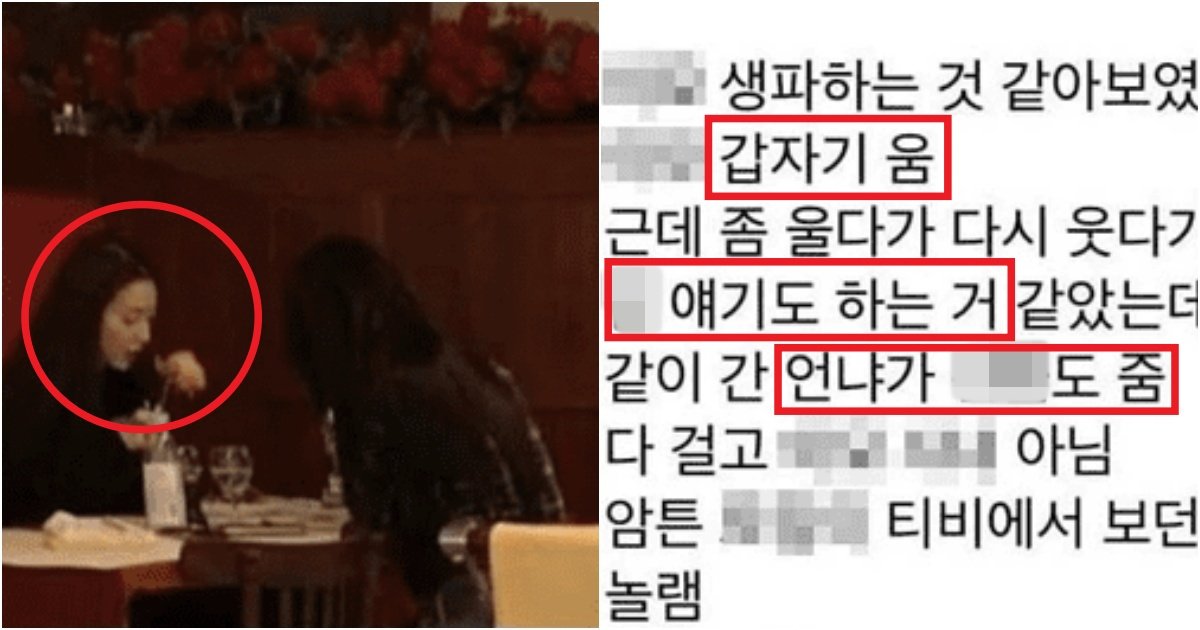 collage 7.jpg?resize=412,275 - '오열하는 모습..' 최근 식당에서 목격담 뜬 레드벨벳 아이린의 근황(+사진과 글)