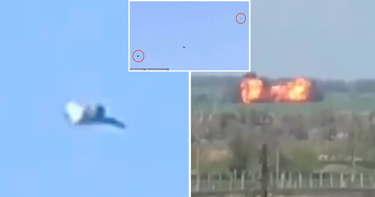 d107.jpg?resize=1200,630 - BREAKING: Doomed Russian Jets Seen Spiraling Out Of Control Before Crashing Into A Fireball In Ukraine