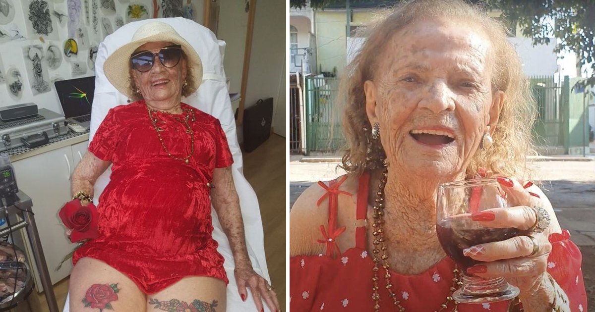 q8 8 1.jpg?resize=1200,630 - 105-Year-Old Gran Crowned Oldest Woman To Get INKED As She Flaunts Her Tattoo Filled Body