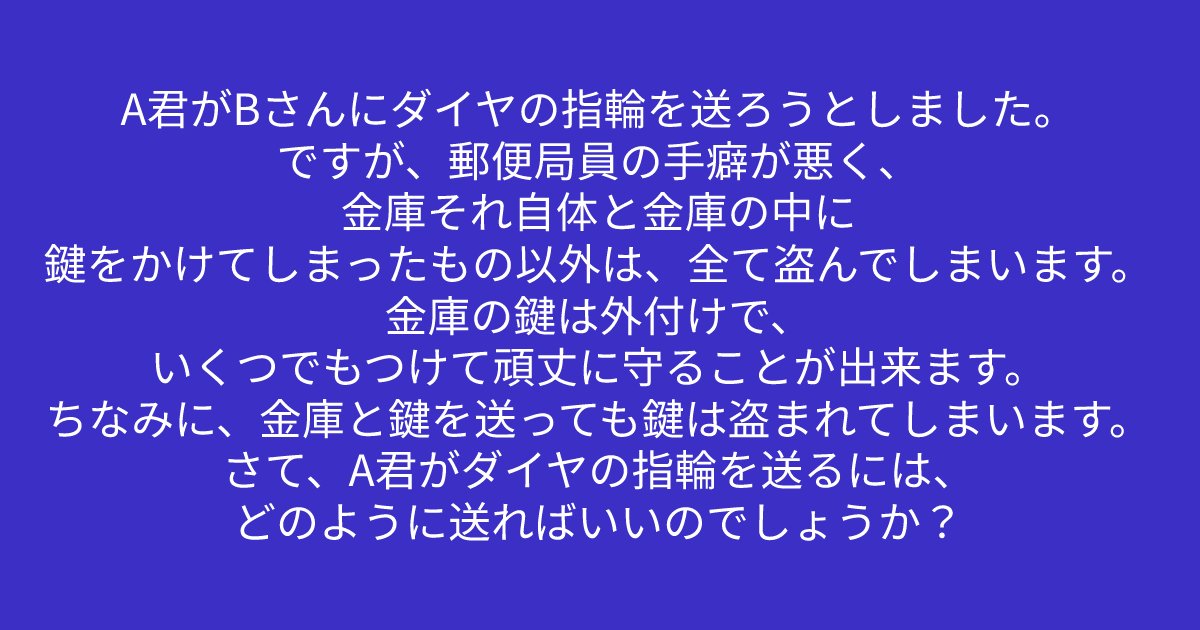 template 90.png?resize=1200,630 - 「A君がBさんにダイヤの指輪を送ろうとしました。」問題文をよく読んで解いてみましょう！