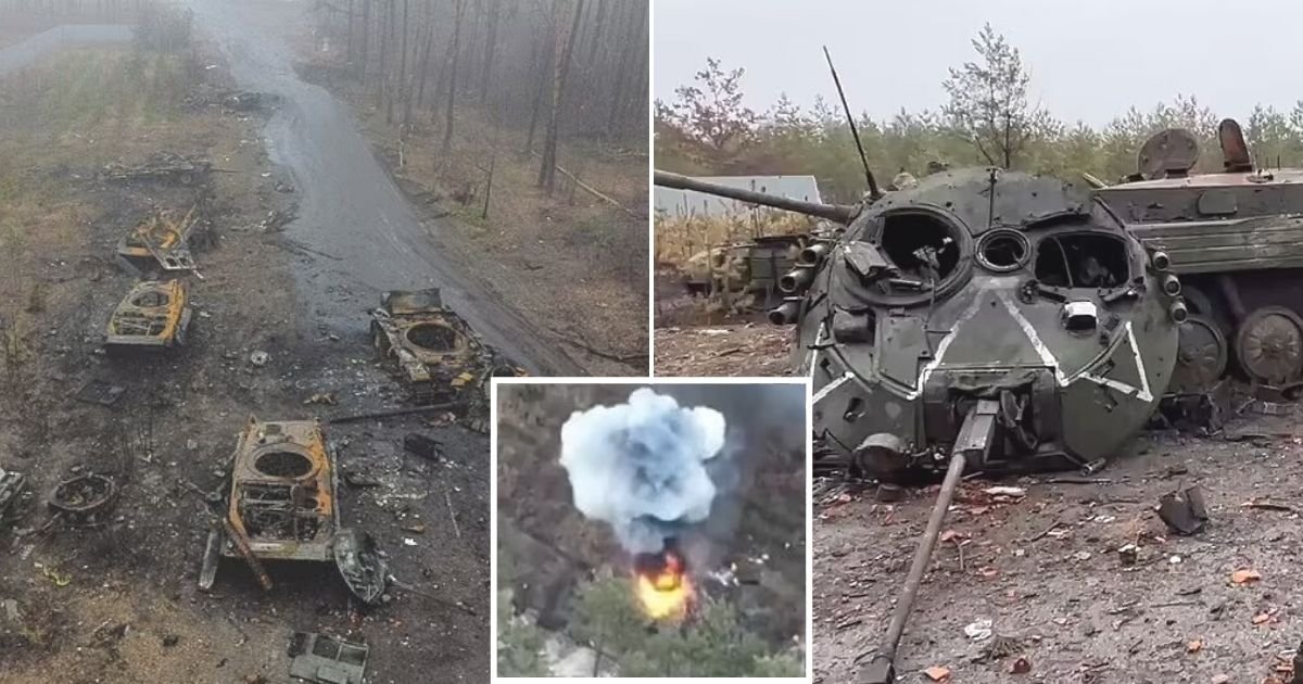 untitled design 21.jpg?resize=412,275 - BREAKING: Entire Russian Tank Convoy Is DESTROYED As Putin's Soldiers Are Pushed Out Of The Whole Kyiv Region