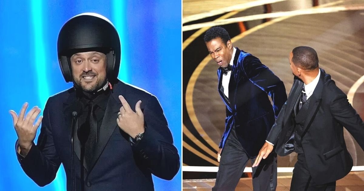 untitled design 24.jpg?resize=412,275 - BREAKING: Grammy Awards Presenter Wears A HELMET To The Stage After Will Smith’s Slap During Oscars