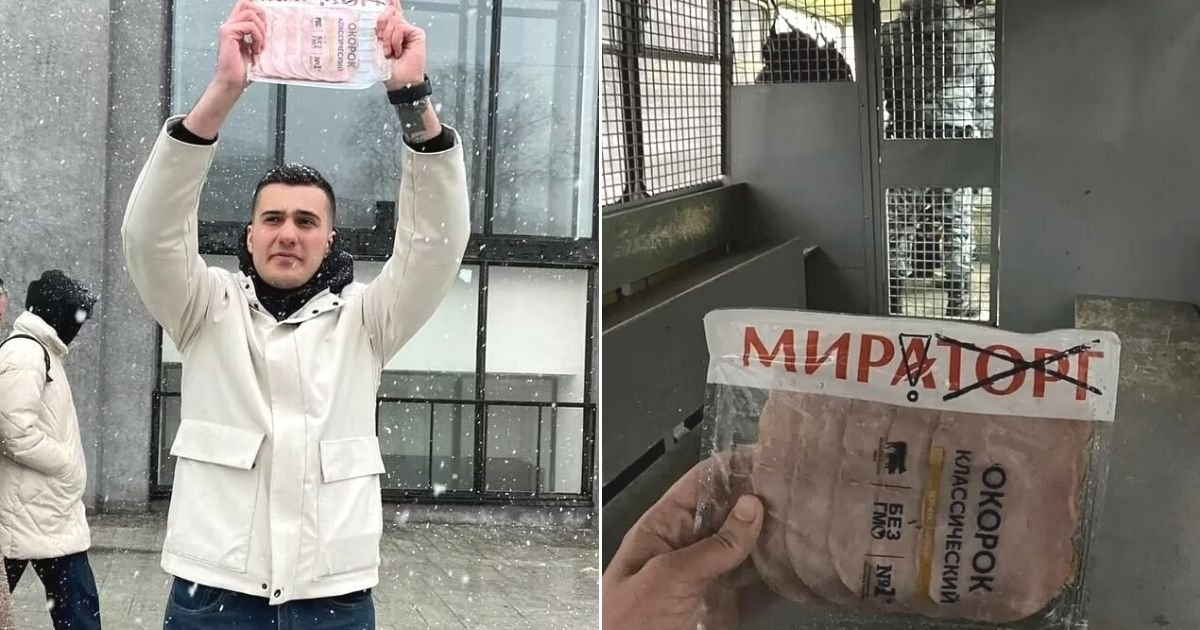 untitled design 34.jpg?resize=1200,630 - JUST IN: Russian Man ARRESTED For Holding A Packet Of HAM In His Hands