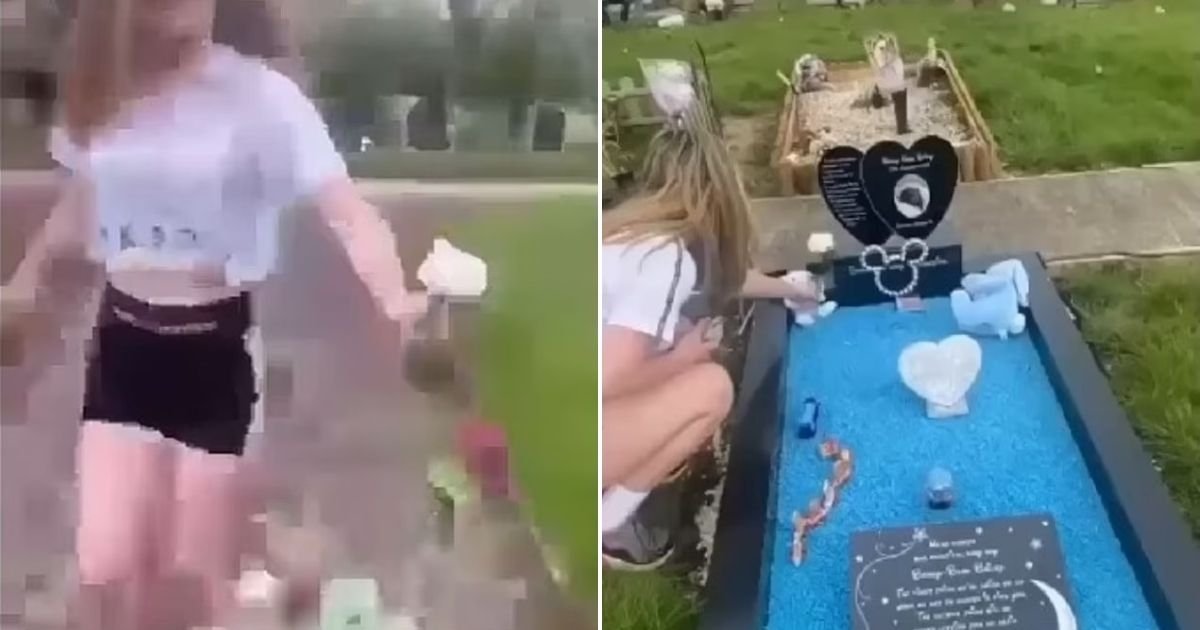 untitled design 77.jpg?fit=1024%2C538&ssl=1&strip=all - Teenage Girls Film Themselves Desecrating A Baby's GRAVE And Stealing Flower Tributes From The Cemetery