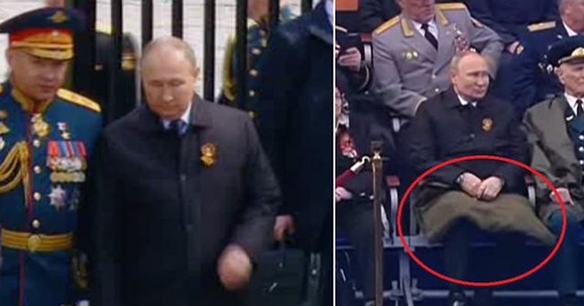 d1 2.jpg?resize=1200,630 - BREAKING: Putin Seen 'Limping' & Covered In Blanket While Watching 'Victory Day' Parade In Moscow