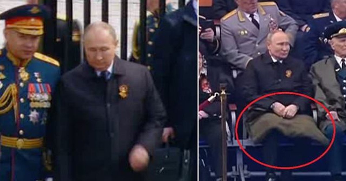 d1 2.jpg?resize=412,275 - BREAKING: Putin Seen 'Limping' & Covered In Blanket While Watching 'Victory Day' Parade In Moscow