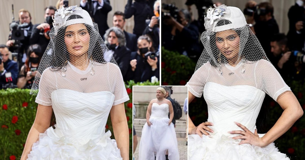 q1 1.png?resize=412,232 - Kylie Jenner MOCKED For Showing Up To The Met Gala In Her 'Hideous' Wedding Dress Outfit