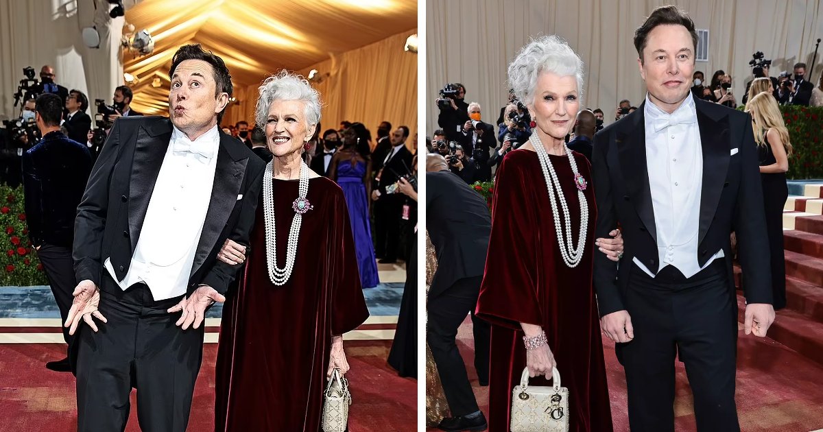 q4 1.png?resize=1200,630 - World's Richest Man Elon Musk Makes His Way To The Met Gala With His Mom By His Side