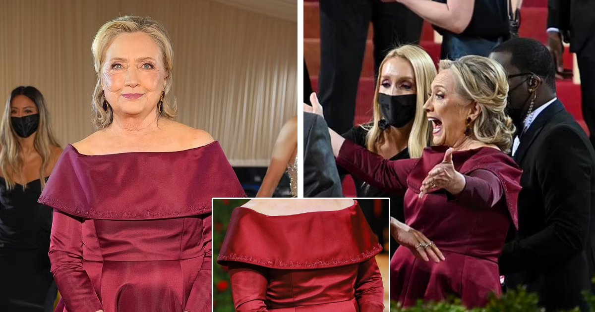 t2.png?resize=412,232 - Hillary Clinton Is Back In Action As The Leading Lady Returns To The Met Gala After '21 Years' In A Stunning Red Gown