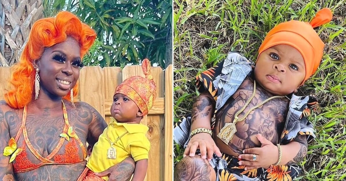 untitled design 30.jpg?resize=1200,630 - Mother Sparks Outrage After Sharing Pictures Of Her 1-Year-Old Baby Covered In Tattoos