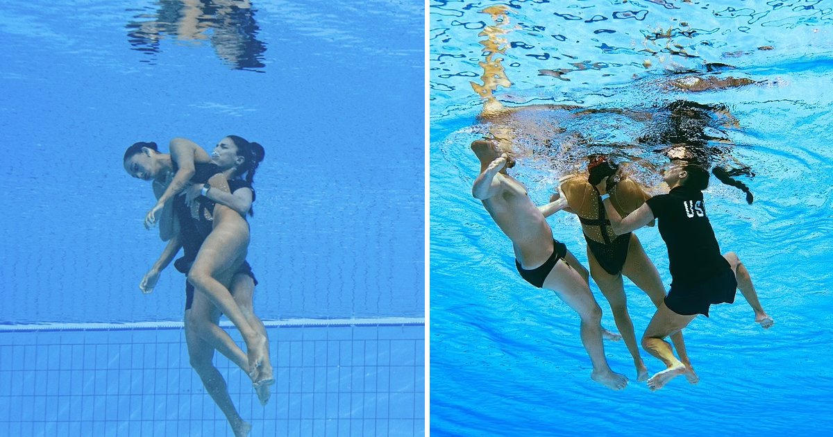 d110.jpg?resize=412,275 - Incredible Moment As US Swimmer's Coach Leaps Into Pool To Save Her Life After She FAINTS In The Water At World Championships