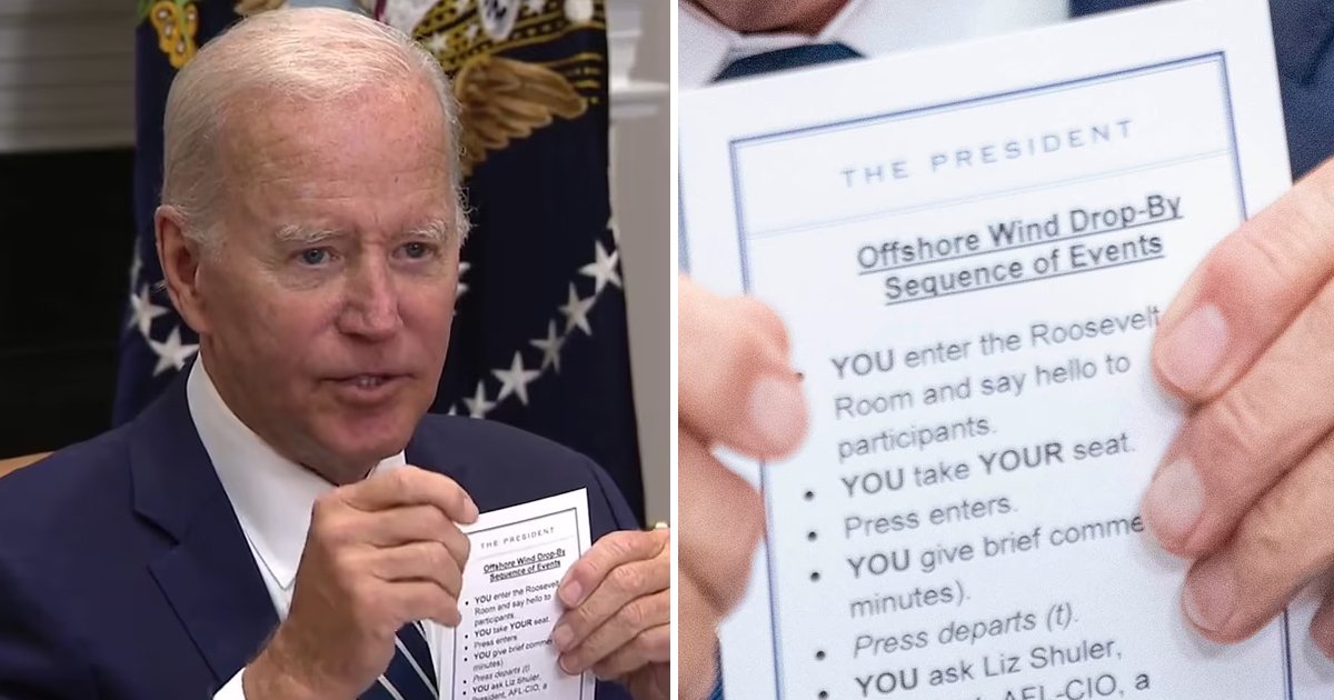 d117 1.jpg?resize=412,275 - BREAKING: President Biden 'Accidentally' Reveals 'Embarrassing' Cheat Notes To Himself
