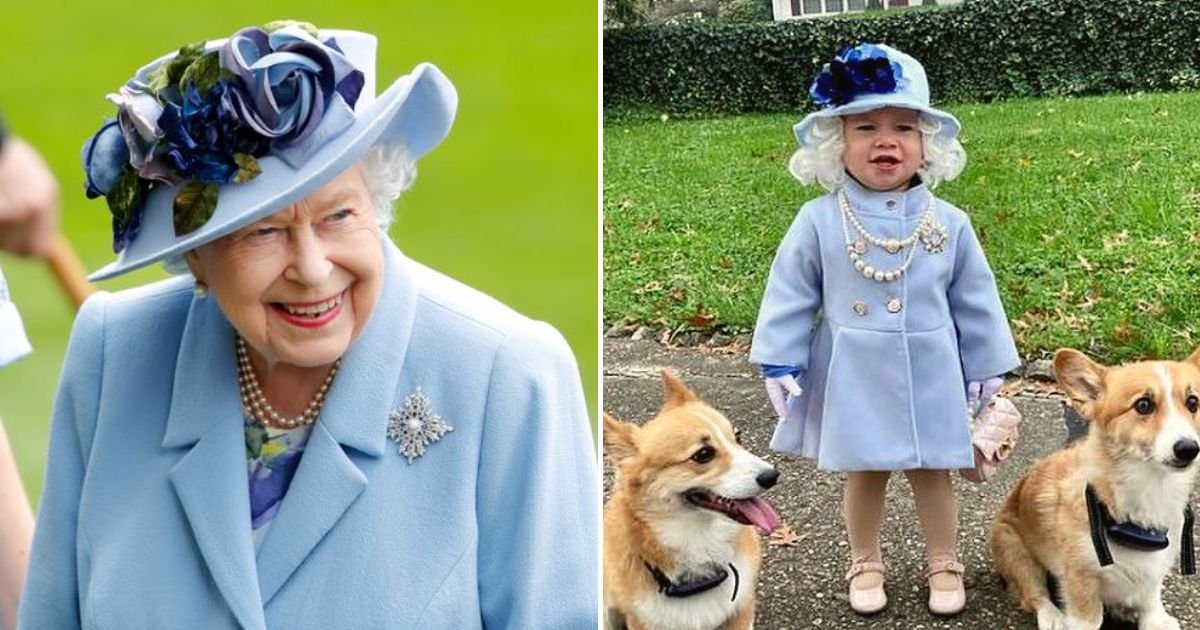 jalayne4.jpg?resize=1200,630 - Adorable Toddler Receives A LETTER From Windsor Castle After She Dressed Up As The Queen And Posed With Her Two Corgis