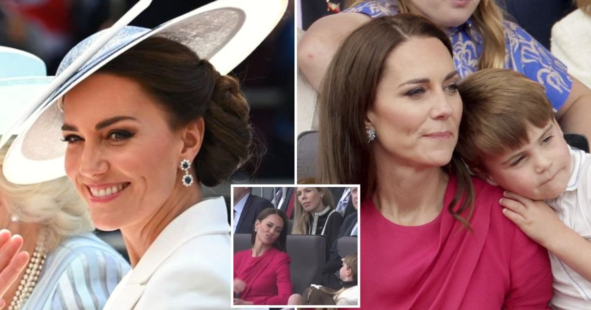 kate5.jpg?resize=412,232 - Heartwarming Moment Kate Blows A Kiss To Prince Louis, 4, When He Wanted Some Attention During Platinum Pageant