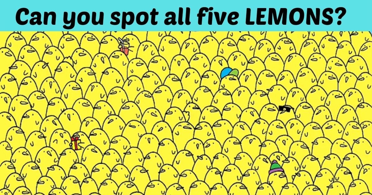 lemons.jpg?resize=1200,630 - 9 Out Of 10 People Can't Spot All Five LEMONS Among The Chicks! But How Fast Can You Find Them?
