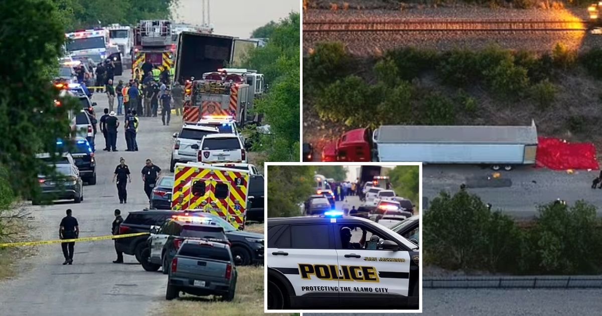 migrants5.jpg?resize=1200,630 - ‘STACKS Of Bodies’ Found Inside Tractor Trailer In Texas As 46 People Are Confirmed DEAD While 16 Others Were Taken To Hospital