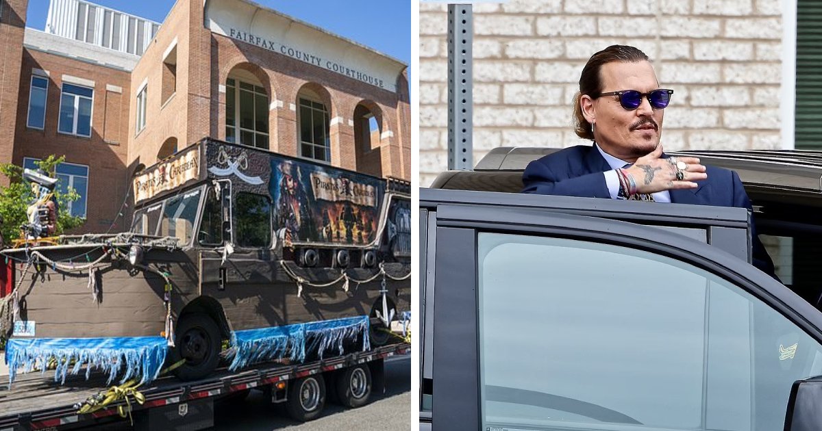 q1 1.png?resize=1200,630 - Massive 'Pirates Of The Caribbean' Ship Appeared Outside The Court After Jury Ruled In Depp's Favor