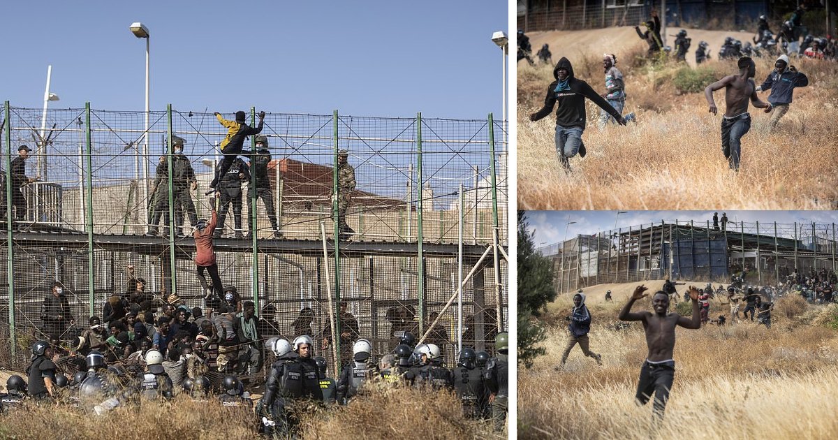 q3 10.png?resize=1200,630 - BREAKING: Major Disaster Crisis For The EU As More Than 2000 Migrants Try To Storm Fence That Separates Spain From Morocco