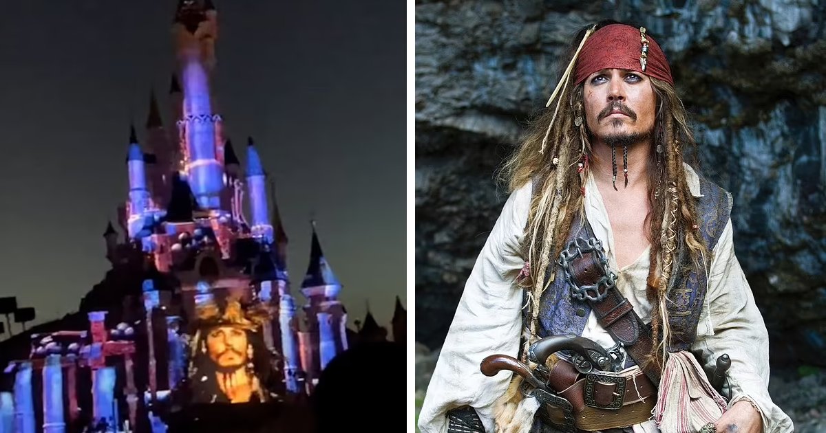 q5 4 1.png?resize=1200,630 - BREAKING: Image Of Johnny Depp As 'Captain Jack Sparrow' Shines Once Again On Disneyland's Castle