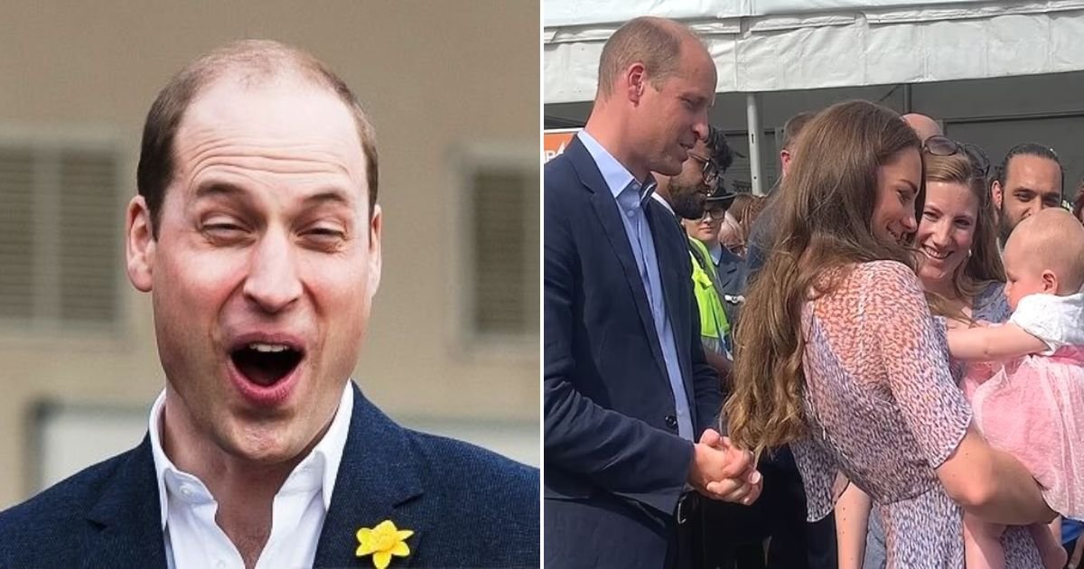 untitled design 2 1.jpg?resize=412,275 - 'Nervous' Prince William Anxiously Taps Kate On The Arm After The Duchess Picks Up A Fan's Baby