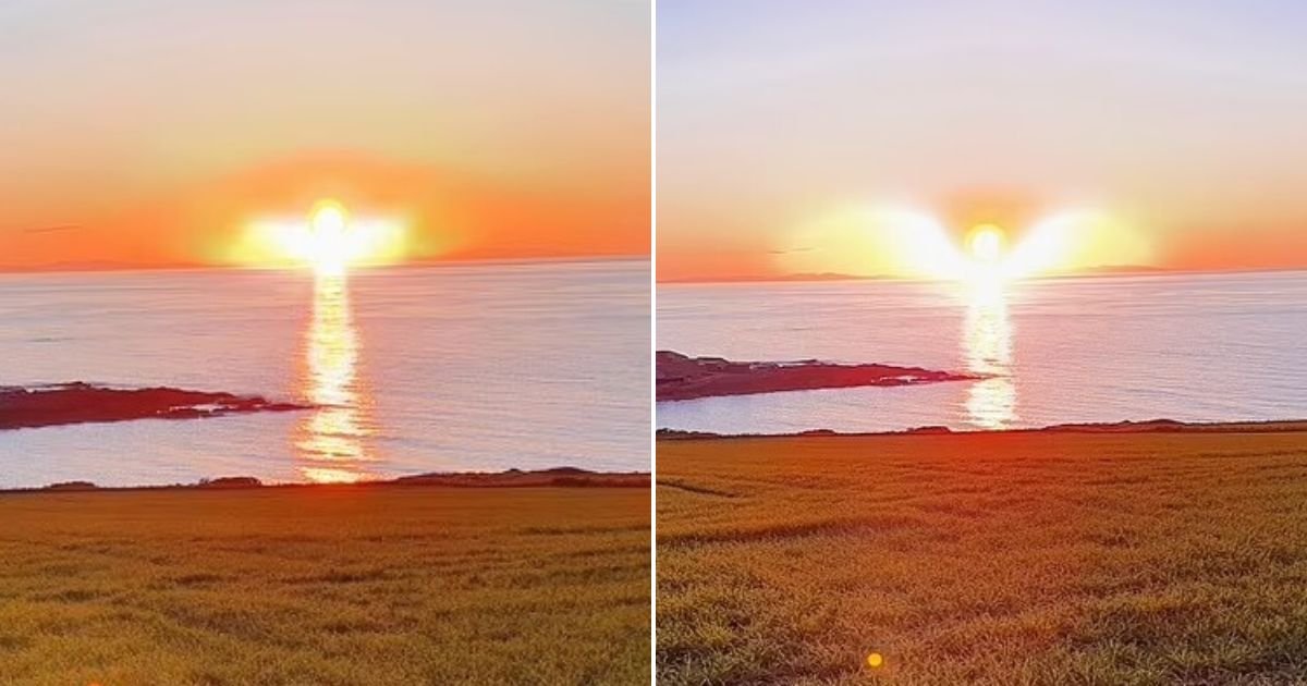 untitled design 88.jpg?resize=412,232 - 'Heaven On Earth!' Moment Angelic Figure Appears Across The Sky And Sea As Sun Sets Beyond The Horizon