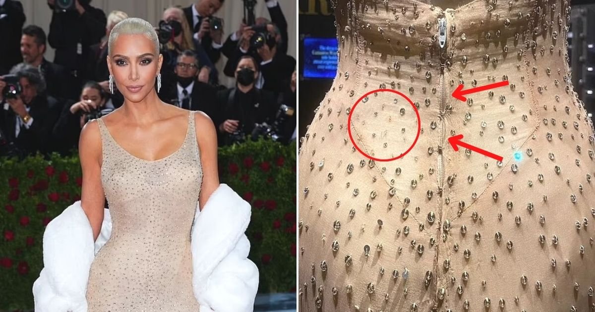 untitled design 90.jpg?resize=1200,630 - Kim Kardashian Is Accused Of ‘DAMAGING’ And ‘Stretching’ Marilyn Monroe’s Iconic Dress During Met Gala