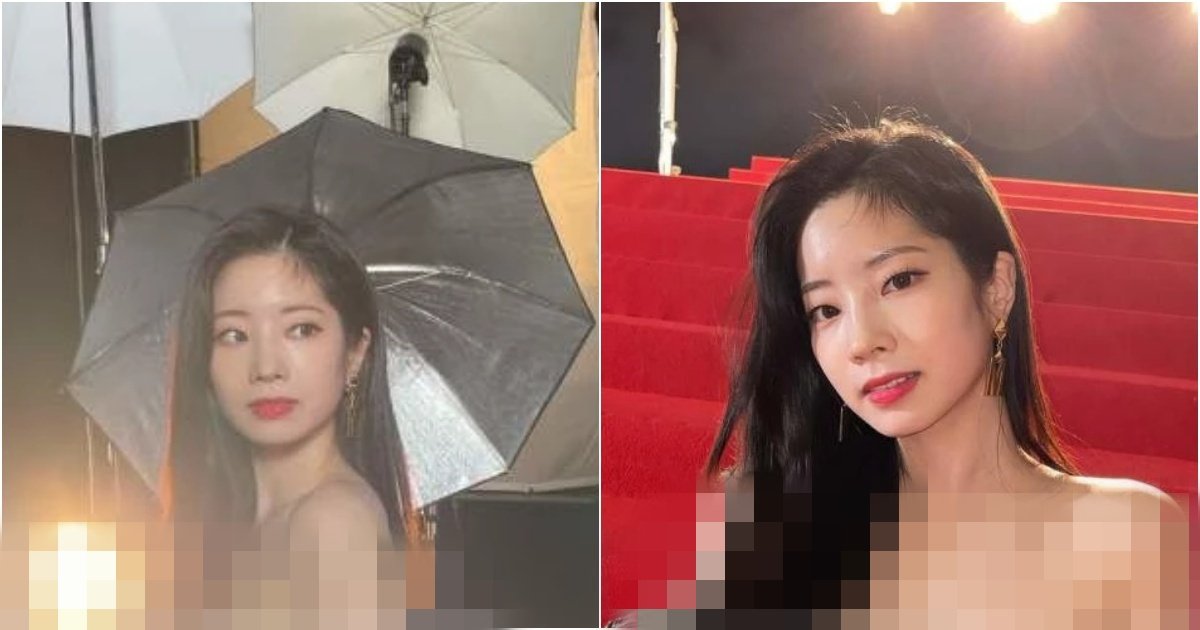 collage 155.jpg?resize=412,275 - '너무 짧은 원피스 아니야??' 재계약 하더니 제대로 노출해버린 트와이스 '다현'의 역대급 사진