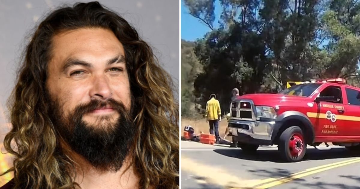 crash4.jpg?resize=412,275 - Jason Momoa's CRASH Scene Captured By Camera As Emergency Services And Ambulance Arrive After 'Head-On' Collision