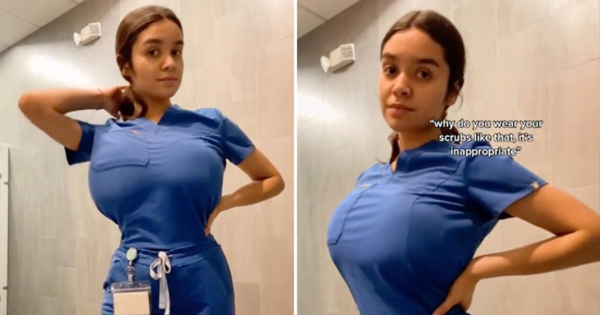 d10 1.png?resize=1200,630 - 'Curvy' Nurse Blasted For INAPPROPRIATE Scrubs Says It's Not Her Fault That Her Body Is 'Big & Beautiful'