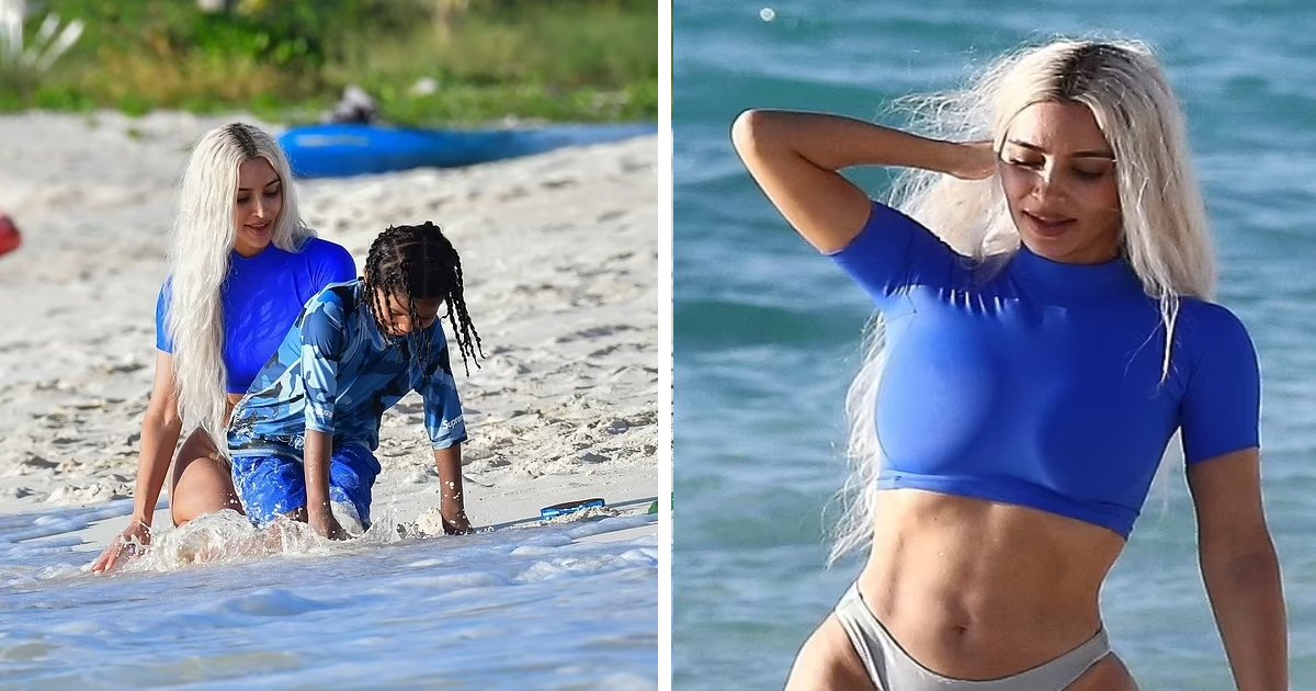 d3 3.png?resize=412,232 - EXCLUSIVE: Kim Kardashian Turns Up The Heat In A Skimpy Swimsuit While Enjoying A Relaxing Beach Day With Her Kids