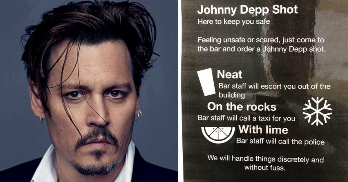 d5 1 2.png?resize=1200,630 - JUST IN: Bar Introduces A 'Johnny Depp Shot' To Help Men Feeling Unsafe That Discreetly Need Help