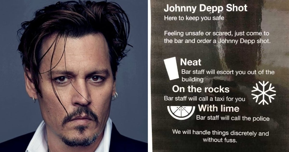 d5 1 2.png?resize=412,275 - JUST IN: Bar Introduces A 'Johnny Depp Shot' To Help Men Feeling Unsafe That Discreetly Need Help