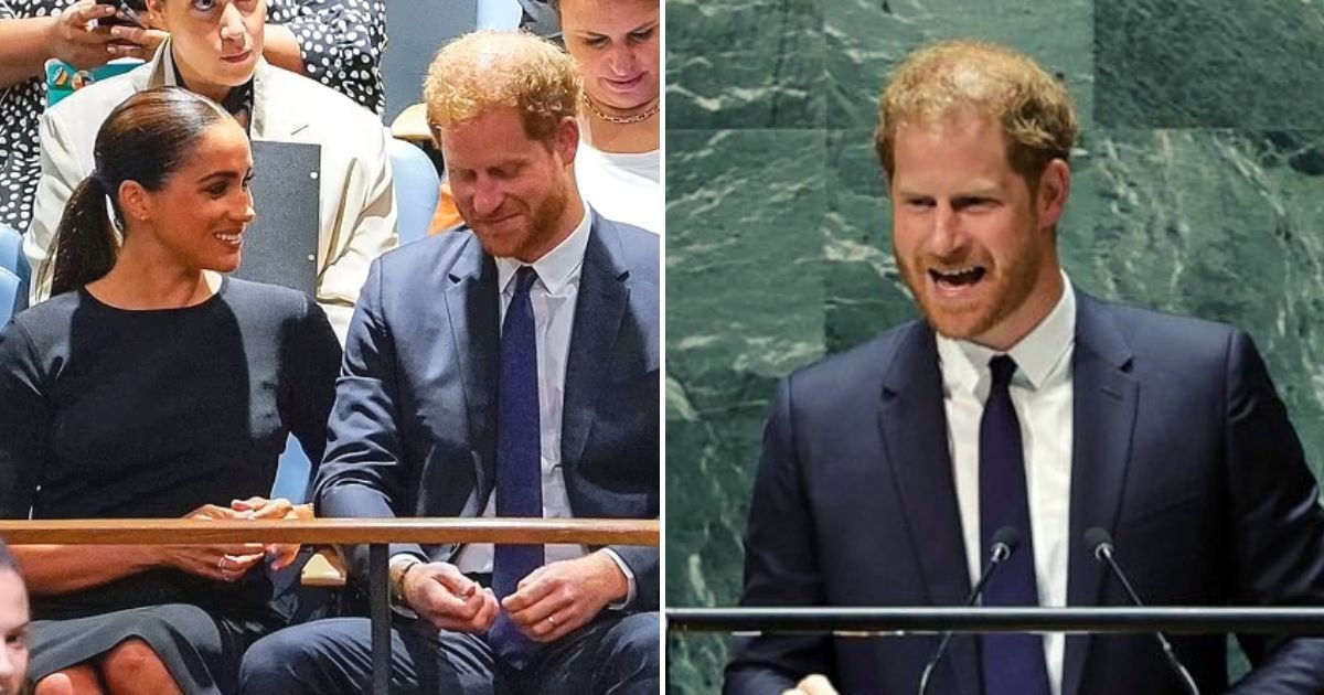 harry5.jpg?resize=1200,630 - JUST IN: Prince Harry Leaves Royal Fans STUNNED With His 'Nasty' Beard, 'Scruffy' Mop And 'Crumpled' Clothing During UN Speech