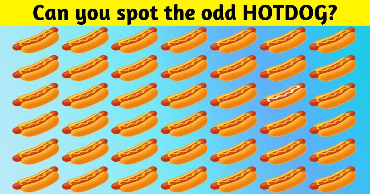 hotdog3.jpg?resize=1200,630 - 9 Out Of 10 People Can't Spot The Odd HOTDOG In 10 Seconds! But How Fast Can You Find It?