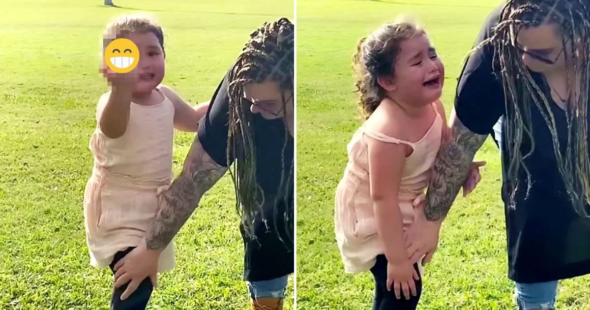 nia4.jpg?resize=1200,630 - Four-Year-Old Girl Becomes An Internet Sensation After She Was Filmed FLIPPING Off Her Dad When He Teased Her