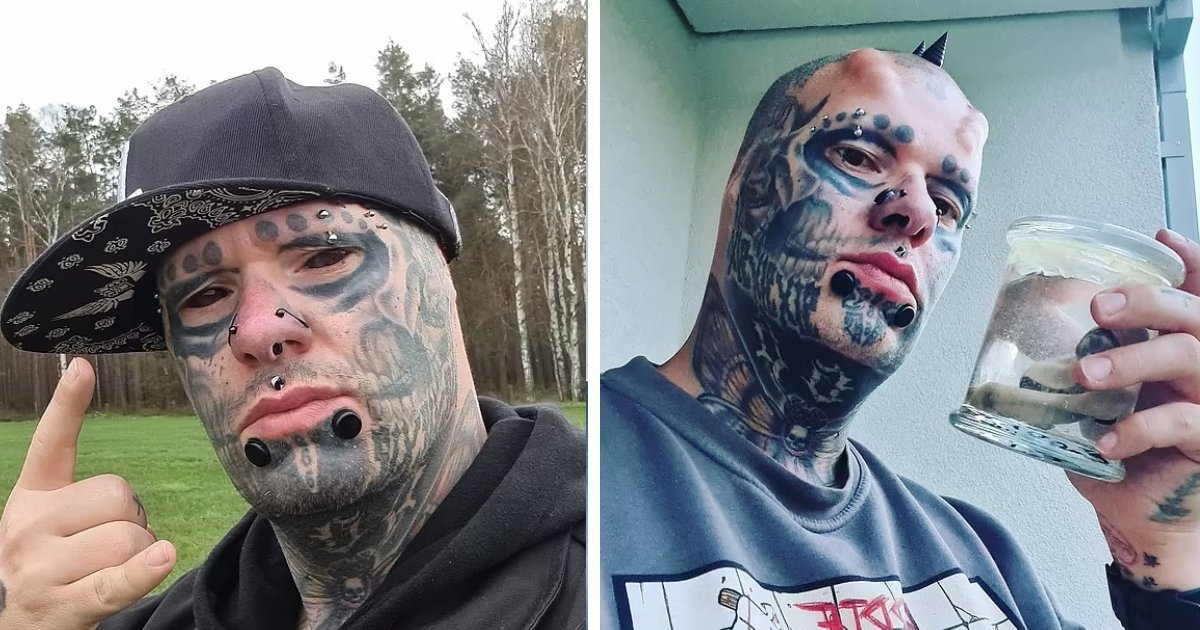 q4 3.png?resize=1200,630 - Man Spends THOUSANDS On 'Unusual Facial Tattoos' To Look Like A Human Skull