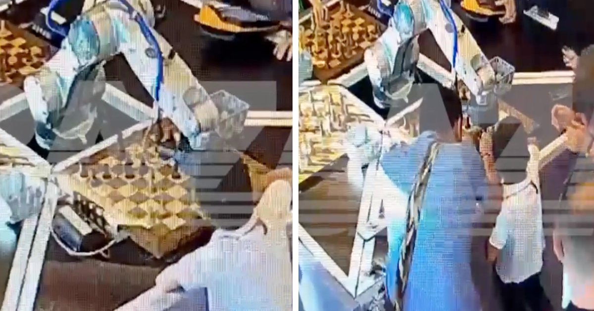 t3 5.png?resize=1200,630 - JUST IN: Audience Left Stunned As 'Chess Playing Robot' BREAKS Child Opponent's Finger