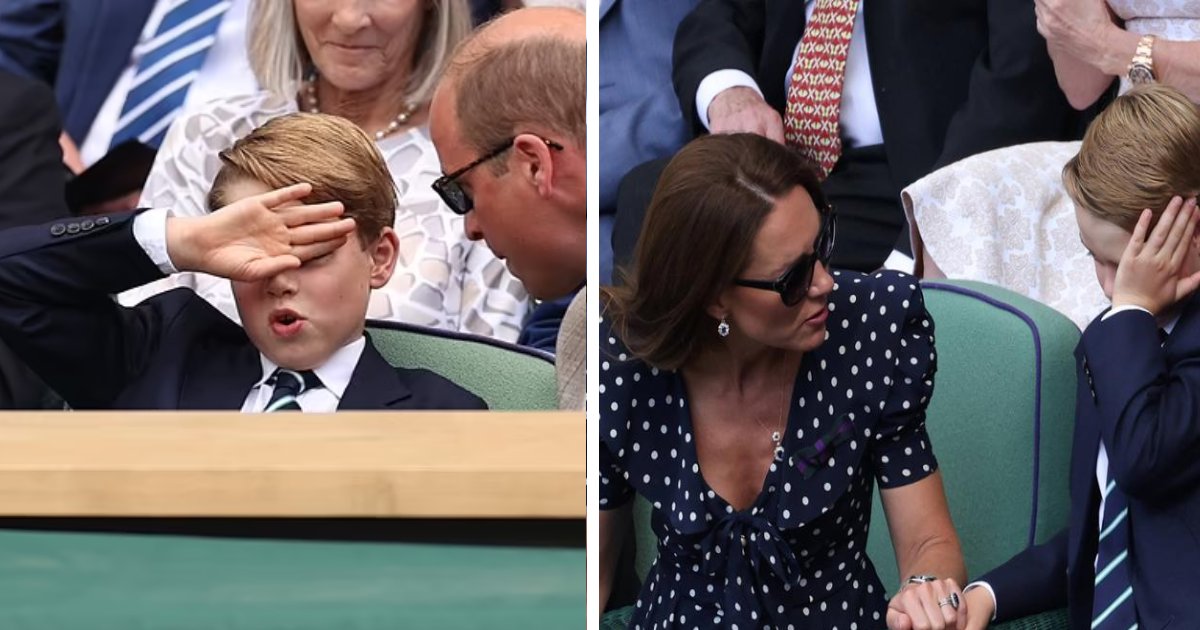 t4.png?resize=1200,630 - EXCLUSIVE: Adorable Moment Caught On TV As Prince George Tells His Father Prince William He's Uncomfortable In His Little Suit At Wimbledon Final