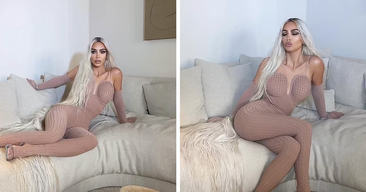 t7 1 1.png?resize=1200,630 - EXCLUSIVE: Kim Kardashian Stuns As A Blonde Bombshell Rapunzel In A Sizzling Bodysuit For Her Latest Photoshoot