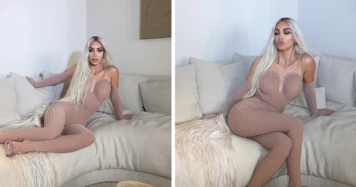 t7 1 1.png?resize=412,275 - EXCLUSIVE: Kim Kardashian Stuns As A Blonde Bombshell Rapunzel In A Sizzling Bodysuit For Her Latest Photoshoot