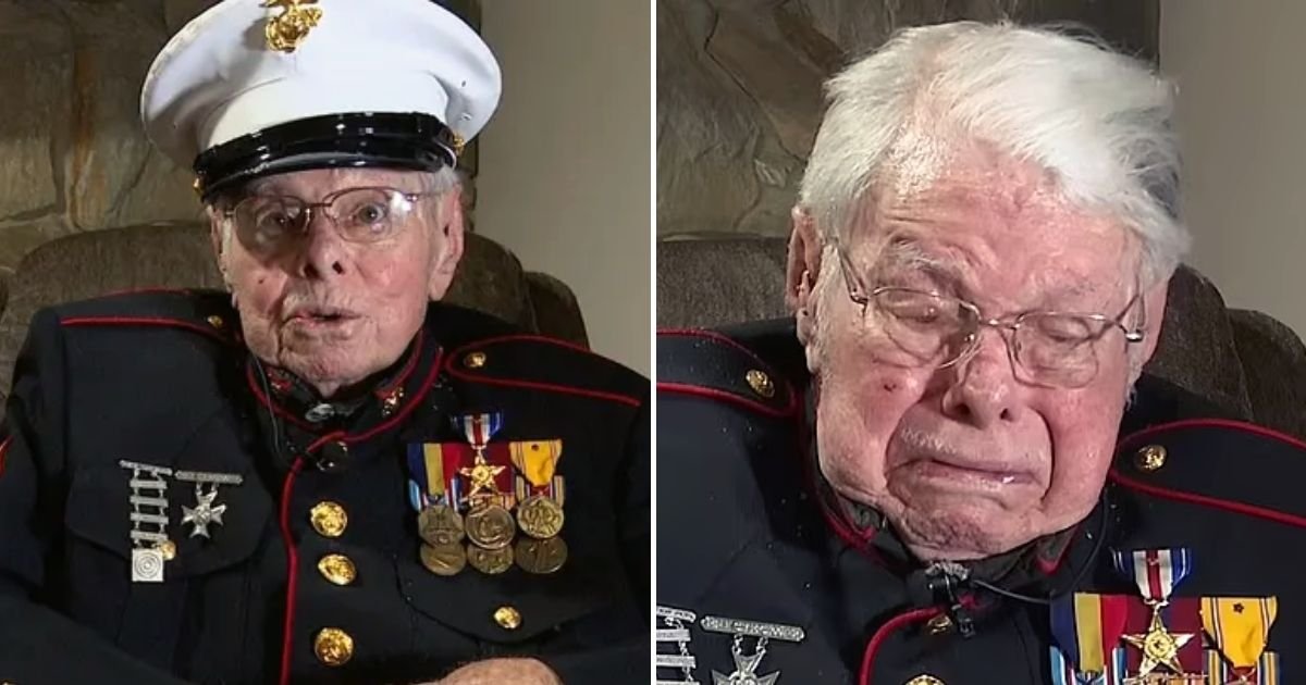 vet4.jpg?resize=1200,630 - JUST IN: WWII Veteran Celebrating His 100th Birthday Bursts Into TEARS As He Talks About Today’s America